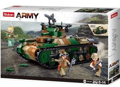 Sluban Ww2 Japanese Chi-ha Army Tank 563 Brick Pieces