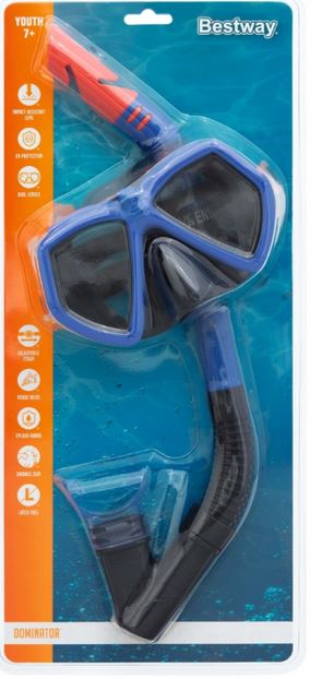 Dominator Mask & Snorkel Set  Assorted Youth (7+)