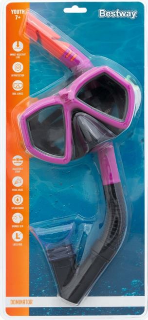 Dominator Mask & Snorkel Set  Assorted Youth (7+)