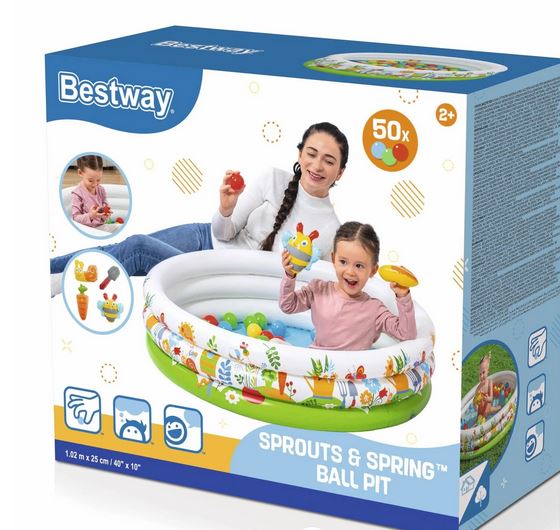 Bestway Sprouts & Spring Inflatble Ball Pit With 50 Balls