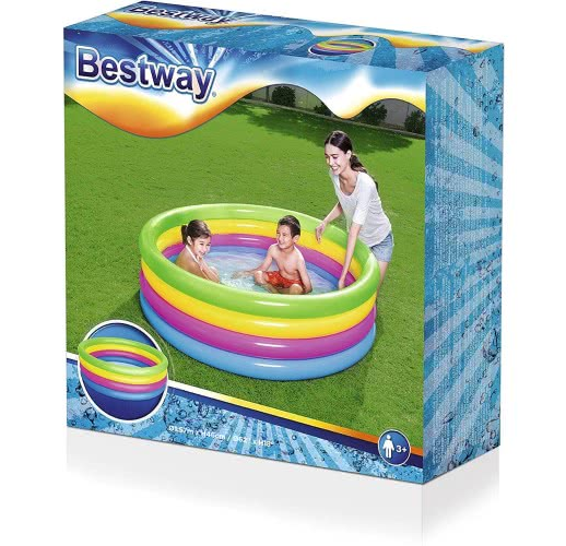 Bestway 4 Ring Swim Squad Rainbow Play Pool