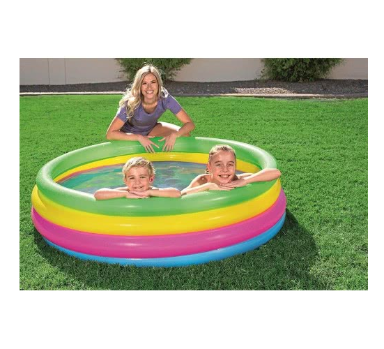 Bestway 4 Ring Swim Squad Rainbow Play Pool