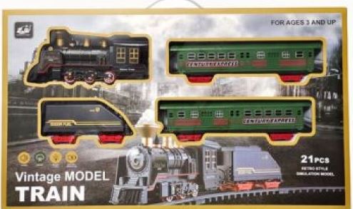 Vintage Model Train Set Battery Operated With Smoke Engine