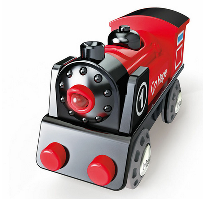 Hape Battery Powered Wooden Red Engine