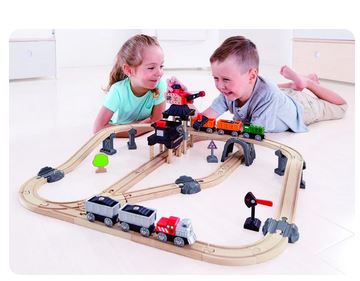Hape Minig Loader Wooden Train Set