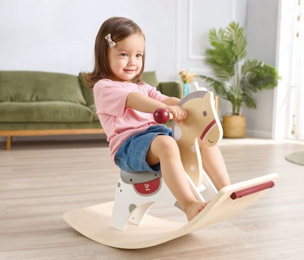 Hape 2 In 1 Rocking Horse/ Balance Board Wooden Ages:1-3 Years
