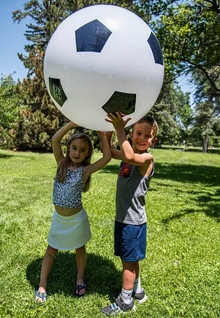 Jumbo Soccer Ball Inflates To 30" Diameter