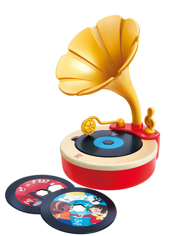 Hape Fun Time Phonograph Record Player With 3 Disc