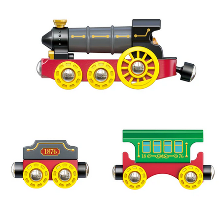 Hape Retro Steam Train With Lights & Sound Wooden