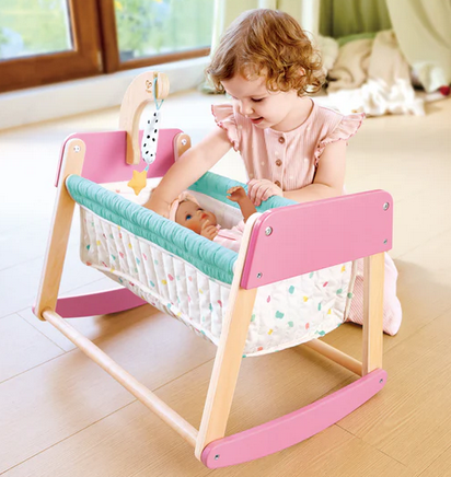 Hape Sweet Dreams Doll's Rocking Bed Wooden