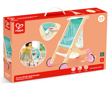Hape Sweet Walks Doll Stroller Wooden