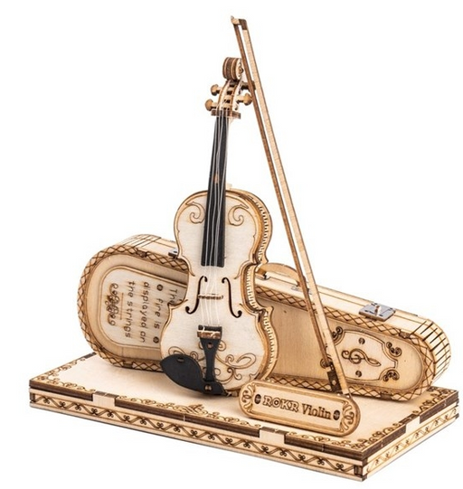 Violin Capriccio Realistic Style Wooden Model Kit