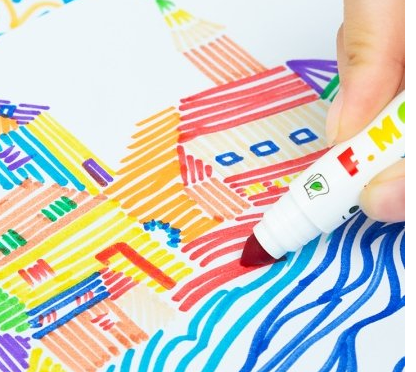 Taper Head Washable Markers 12 Pc Set