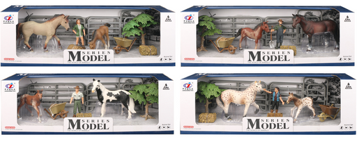 Farm Animals Horse & Foal With Figure + Accessories Assorted