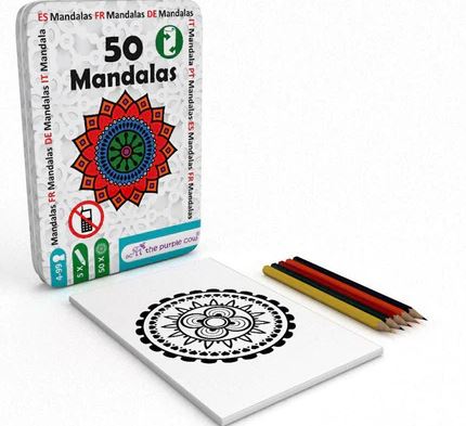 50 Mandalas Travel Tin 