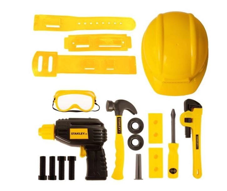 Stanley Jnr 19pc Tool Set With Safety Hat