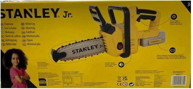 Stanley Jr. Pretend Play Battery Operated Chain Saw 