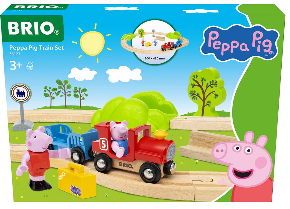 Brio Peppa Pig Train Set 18 Pc Wooden Set (36123)