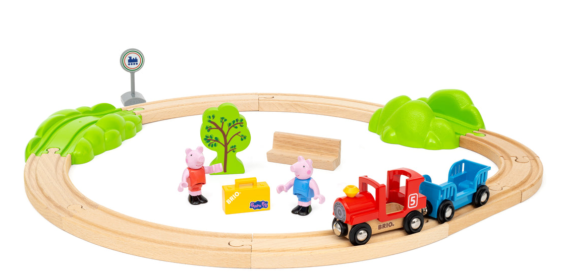 Brio Peppa Pig Train Set 18 Pc Wooden Set (36123)