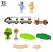 Brio Bluey 15 Pc Wooden Train Set 