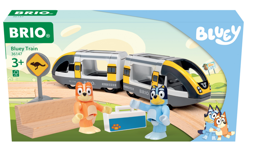 Brio Bluey Train Wooden 7 Pc