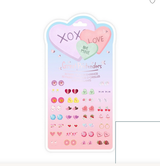 Gp Candy Heart Valentine Stick On Earrings