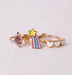 Gp Boutique Heart Star Rings 3 Pk