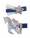 Gp Boutique Navy Unicorn Star Hair Clips