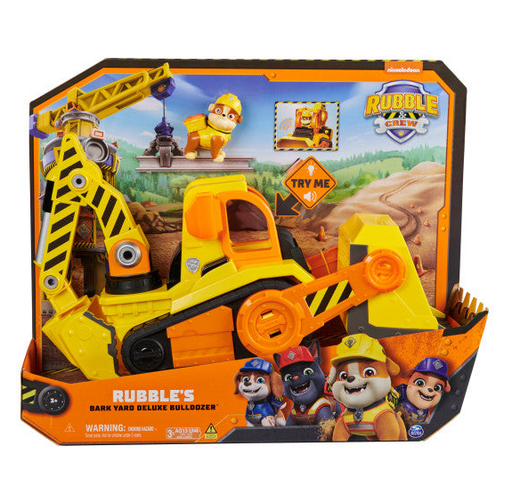 Paw Patrol Rubble & Crew Rubble Deluxe Bulldozer Vehicle & Figure Pack 