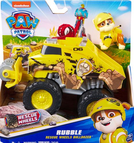 Paw Patrol Rescue Whels Rubble Bulldozer Vehicle