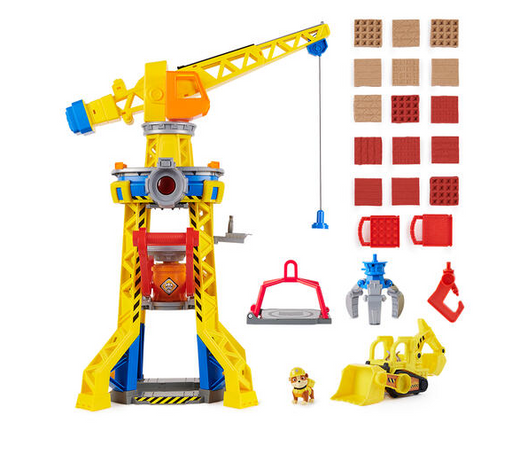 Paw Patrol Rubble & Crew Bark Yard Crane Tower Playset