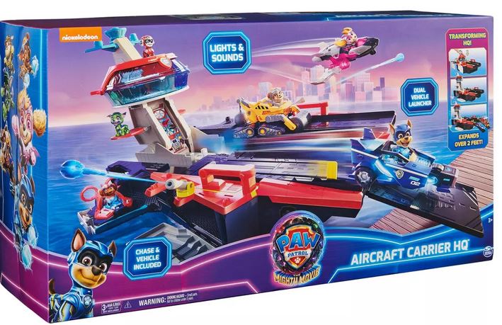 Paw Patrol Mighty Movie Aircraft Carrier Headquarters