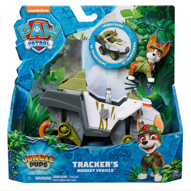 Paw Patrol Jungle Rescue Tracker Vehicle And Pup Pack