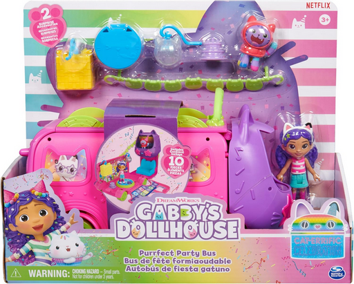 Gabby's Dollhouse Purrfect Party Bus With 10 Accessories