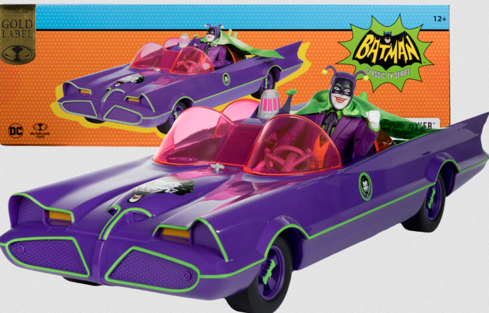 Batman Batmobile & The Joker Classic Tv Series Mcfarlane 