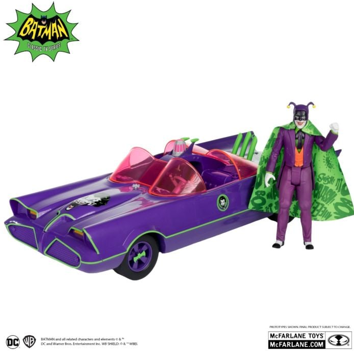 Batman Batmobile & The Joker Classic Tv Series Mcfarlane 