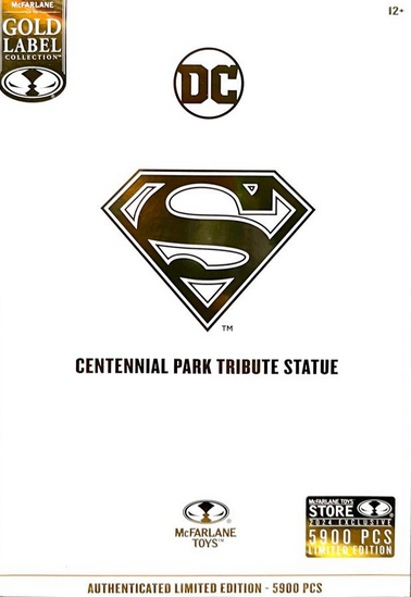 Dc Superman Gold Label Centennial Park Tribute Statue Limited Edition