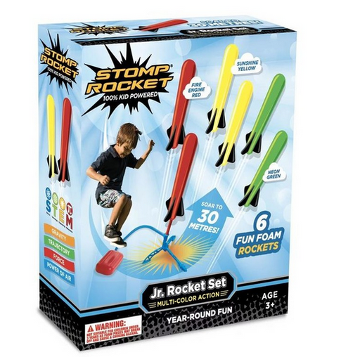 Stomp Rocket Jnr Multi Colour 6 Rocket Set