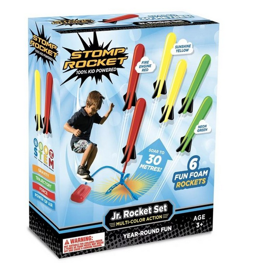 Stomp Rocket Jnr Multi Colour 6 Rocket Set