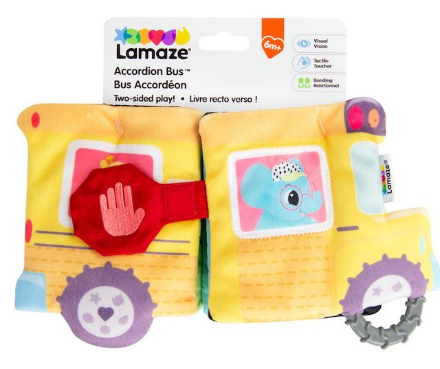 Lamaze Accordion Bus Soft Sensory Cloth Book