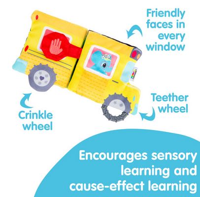 Lamaze Accordion Bus Soft Sensory Cloth Book