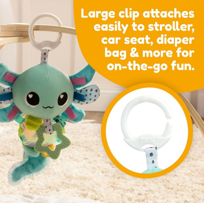 Lamaze The Axolotl Clip & Go Plush Take A-long