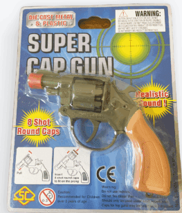 Die Cast Cowboy Revolver 8 Shot  Toy Cap Gun