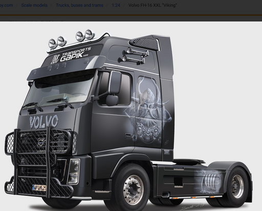 Italeri 1.24 Volvo Fh16 Viking Model Truck Kit