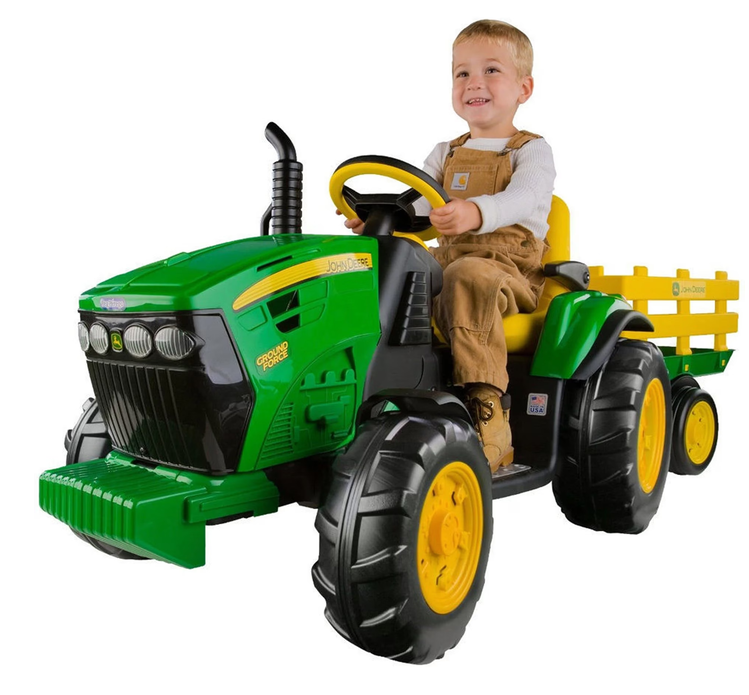 John Deere 12v Farm Power Tractor With Remote Control