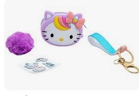 Hello Kitty And Friends Purse With Keyring + 4 Surprises Assorted