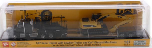 Diecast Masters 1.87 Sc Cat Ct660 Lowboy With Excavator