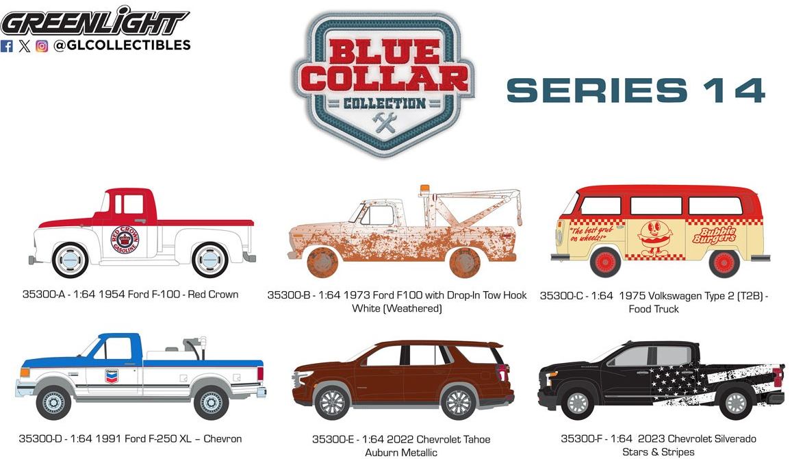 Green Liight Blue Collar Ltd Edition 1.64 Die Cast Cars Assorted