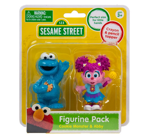 Sesame Street Cookie Moster & Abby 2 Figurine Pack