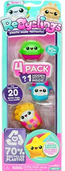 Recyclings Collectable Pencil Toppers 4 Pack Ages: 5+